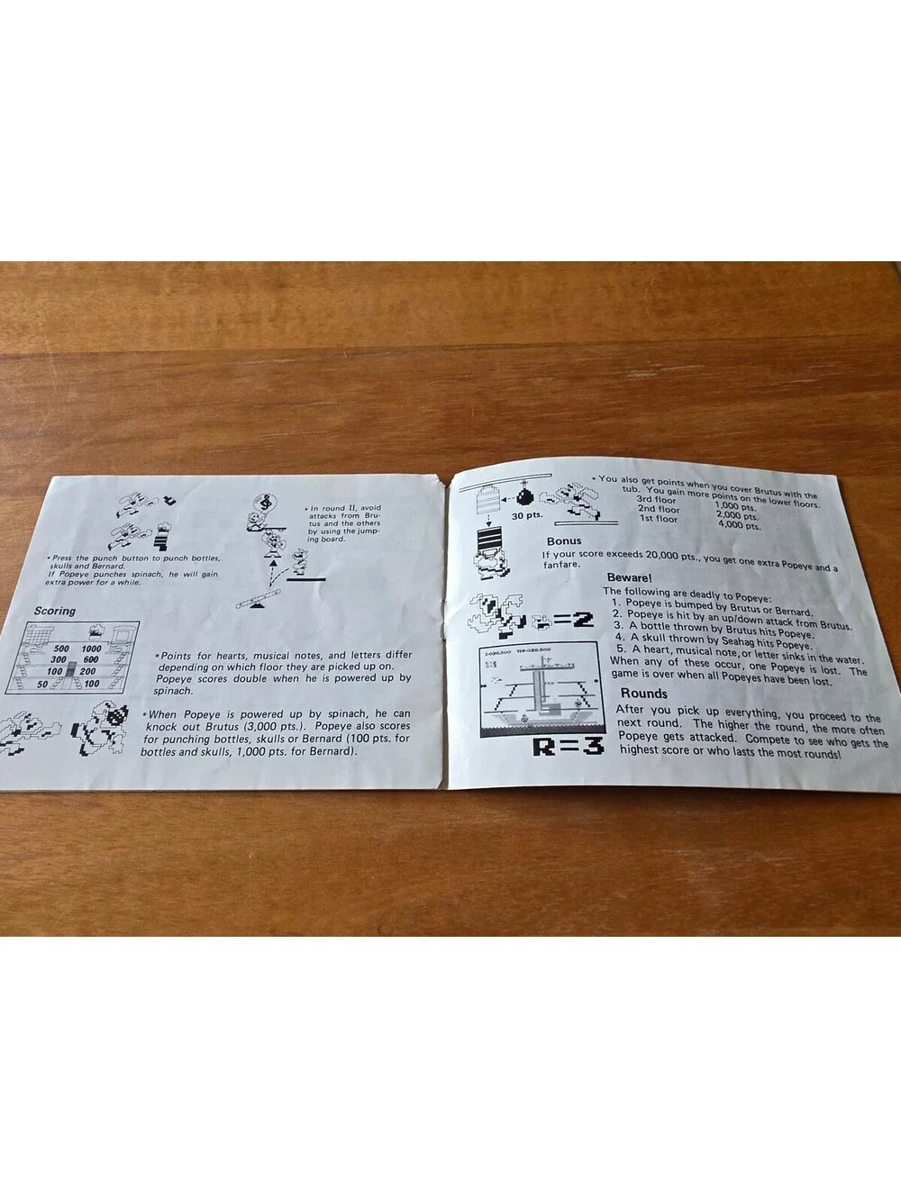 Popeye - NES Nintendo - 5 Screw Authentic W/ Manual + Sleeve